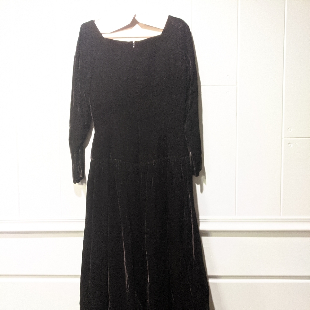 YSL Rive Gauche Vintage Velvet Dress (38)